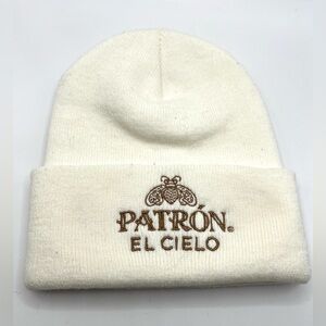 Patron El Cielo White Acrylic Cuffed Unisex Beanie Hat Korea